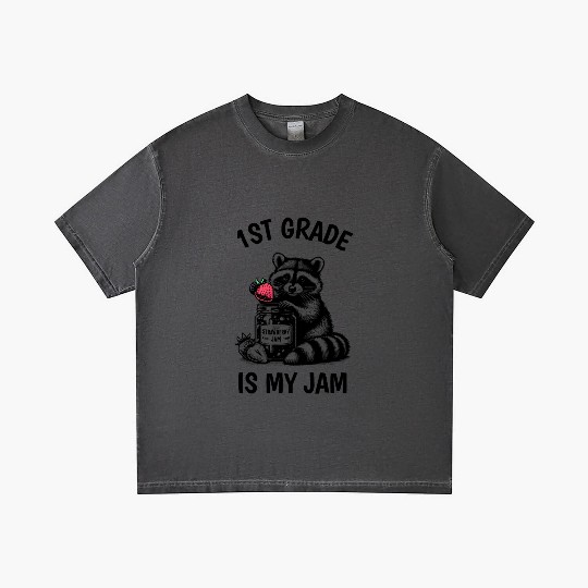 1st Grade Is My Jam Teacher Student Racoon Meme Gradient T Shirts
