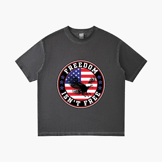 Freedom Isn’t Free Eagle US Flag Patriotic Apparel Gradient T Shirts