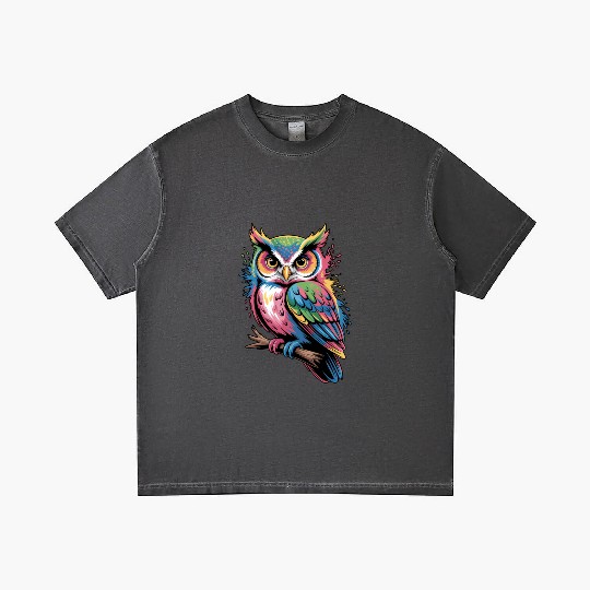 Colorful Owl With Colorful Details Gradient T Shirts