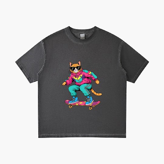 Cool Cat on a Skateboard Gradient T Shirts