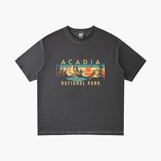 Mountain Sunset at Acadia National Park Gradient T Shirts