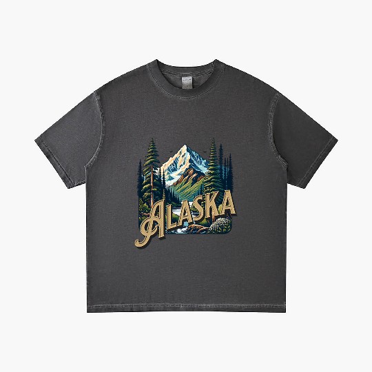 Alaska Mountains Nature Alaskan Wilderness Gradient T Shirts
