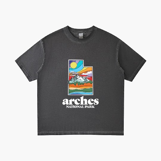 Arches National Park Utah Vintage Nature Outdoor Gradient T Shirts