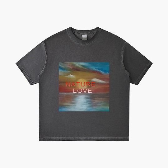 Sunset Ocean Nature Love Design Gradient T Shirts