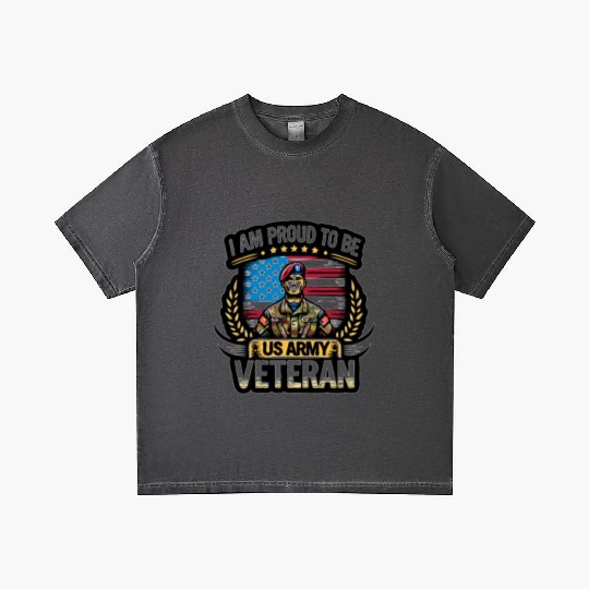 Proud US Army Vet Emblem Gradient T Shirts