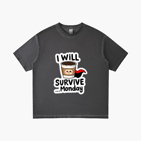 Cute Coffee Survival Meme Design Gradient T Shirts
