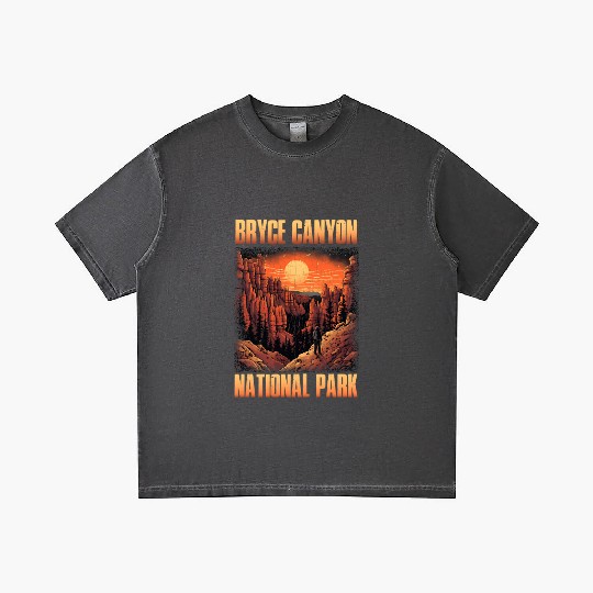 Bryce Canyon National Park Sunset Illustration Gradient T Shirts