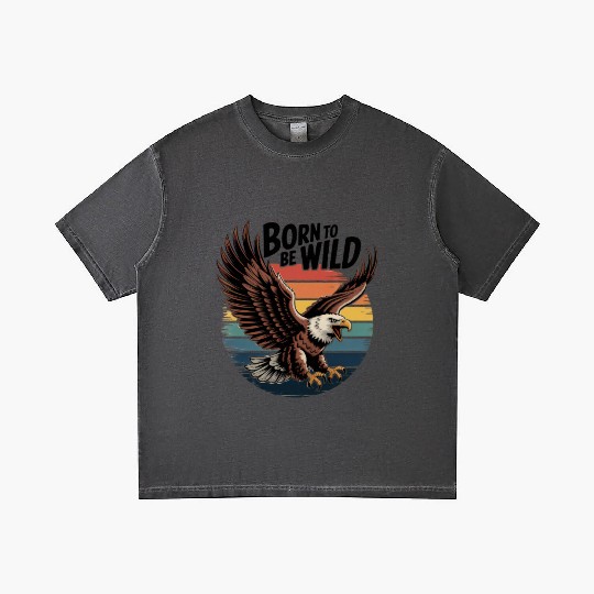 Born to Be Wild Eagle Illustration Gradient T Shirts