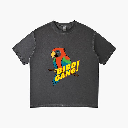 Bird Gang Parrot Cartoon Sticker | Tropical Funny  Gradient T Shirts