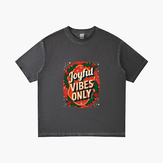 Festive Holiday Joyful Vibes Design Gradient T Shirts