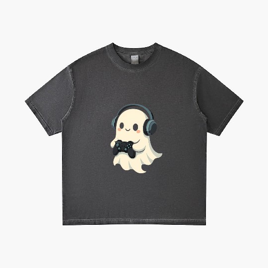 Cute Gaming Ghost Avatar Gradient T Shirts
