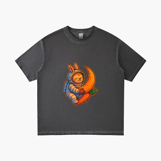 Adorable Moon Bunny with Carrot Gradient T Shirts