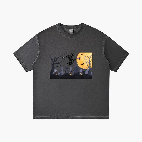 Trick-or-Treat Pumpkin Graveyard Gradient T Shirts