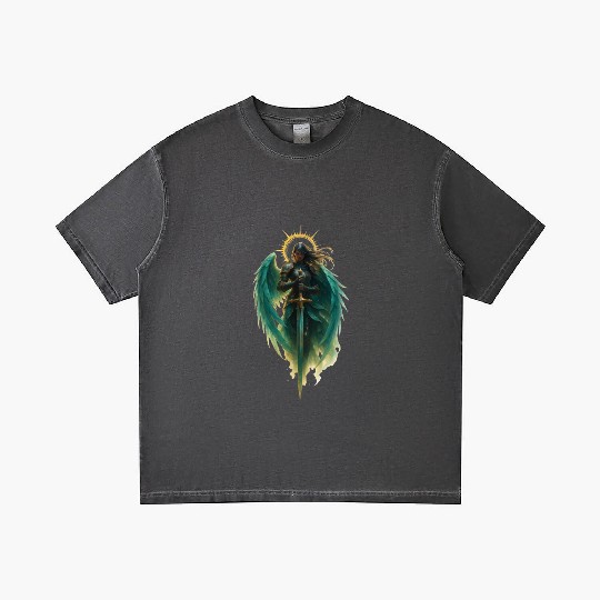 Celestial Guardian Angel Illustration Gradient T Shirts