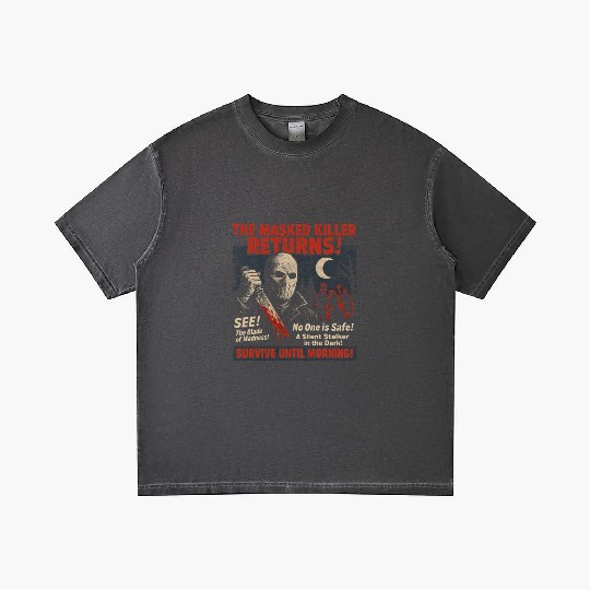 Masked Killer Returns Slasher Movie Poster Vintage Gradient T Shirts
