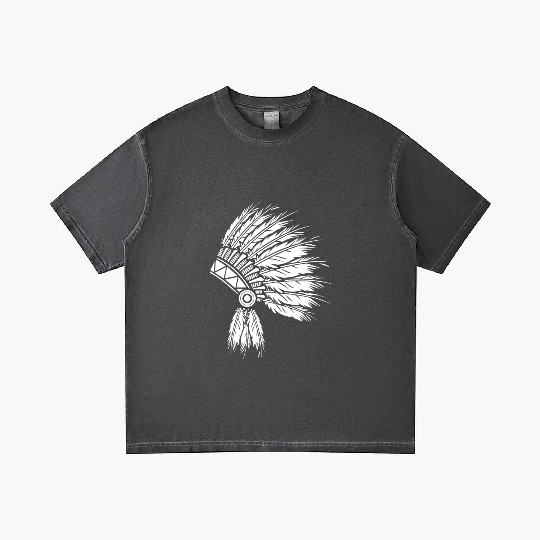 NATIVE AMERICAN HEAD PIECE Gradient T Shirts