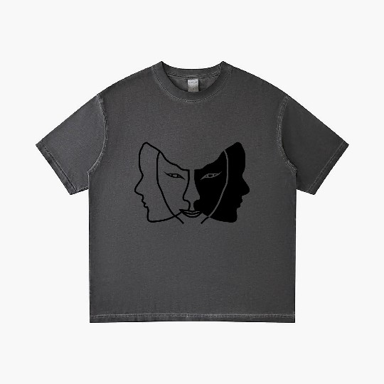 light dark face mask gemini Gradient T Shirts
