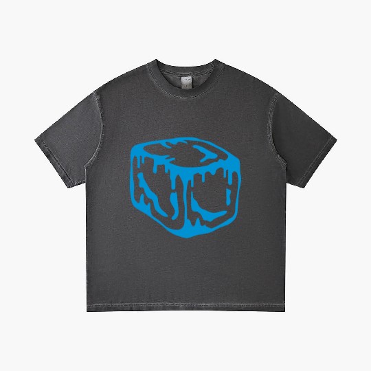 Ice Cube Design Gradient T Shirts