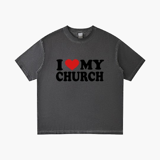 I Love my church Gradient T Shirts