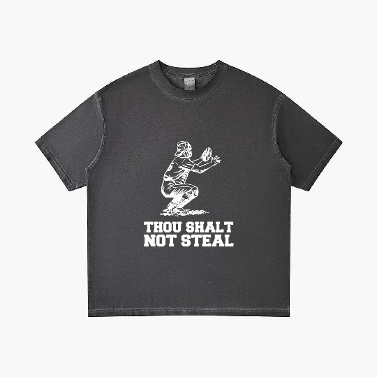 Thou Shalt Not Steal Baseball Catcher Joke Gradient T Shirts