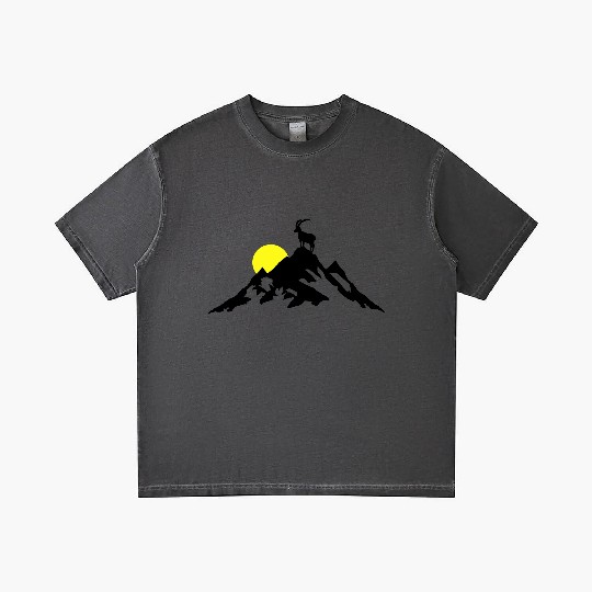 Mountain and Ibex at Sunrise Gradient T Shirts