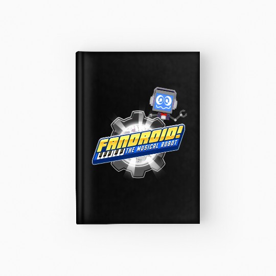 Fandroid Logo with Waving Fandroid Hardcover Journal