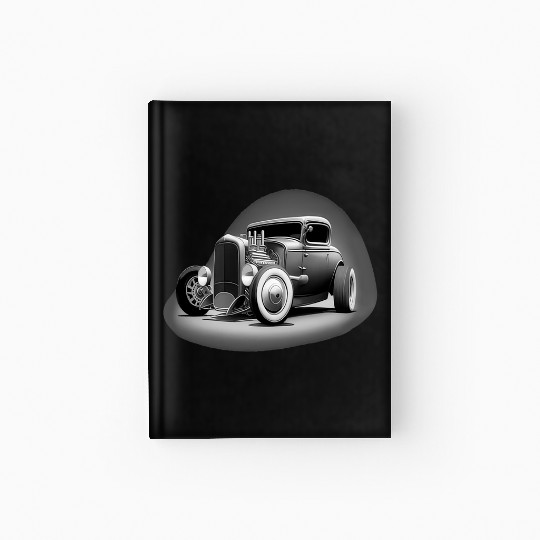 Street Rod Aesthetic Style Vintage Car Hot Rod Hardcover Journal