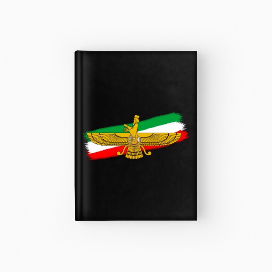 Iran Flag Faravahar Lion Sun Hardcover Journal