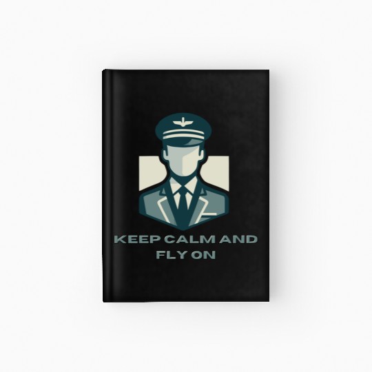 Keep Calm And Fly On - Hardcover Journal for Pilots