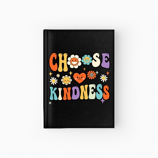 Retro Vintage Choose Kindness Lover Spiritual Hardcover Journal
