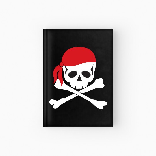 White Skull & Crossbones Hardcover Journal