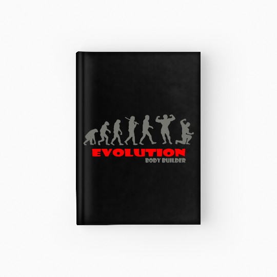 Body bulider Gym ape of Evolution Hardcover Journal