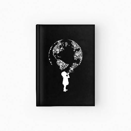 Earth Day Child (white) Hardcover Journal