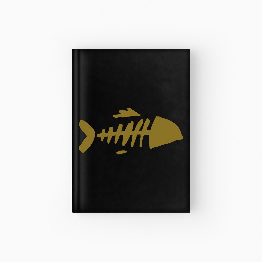 Fish Skeleton Hardcover Journal