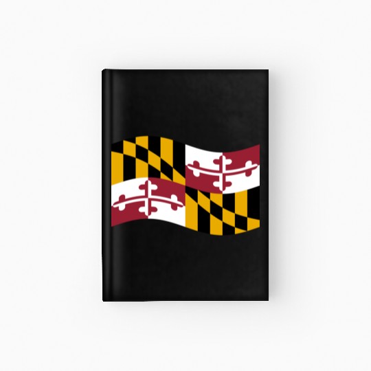 Waving Maryland Flag Hardcover Journal