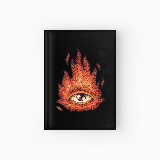 Eye in fire creative design Hardcover Journal