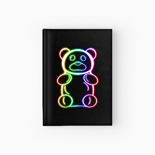 Neon Rainbow Gummy Bear Hardcover Journal