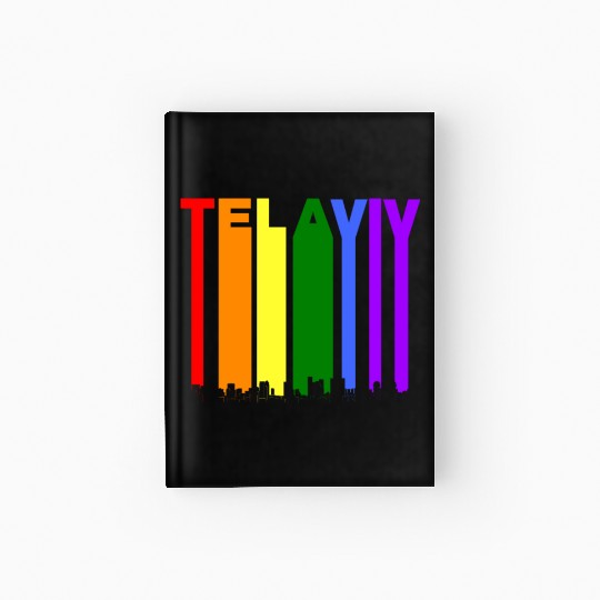 Tel Aviv Israel Skyline Rainbow LGBT Gay Pride Hardcover Journal