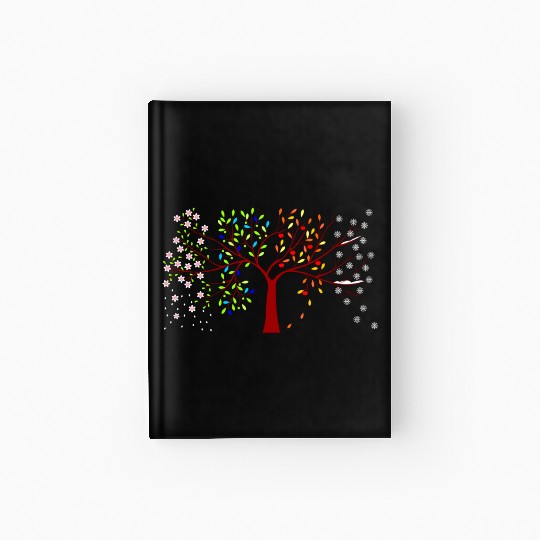 four seasons tree Hardcover Journal