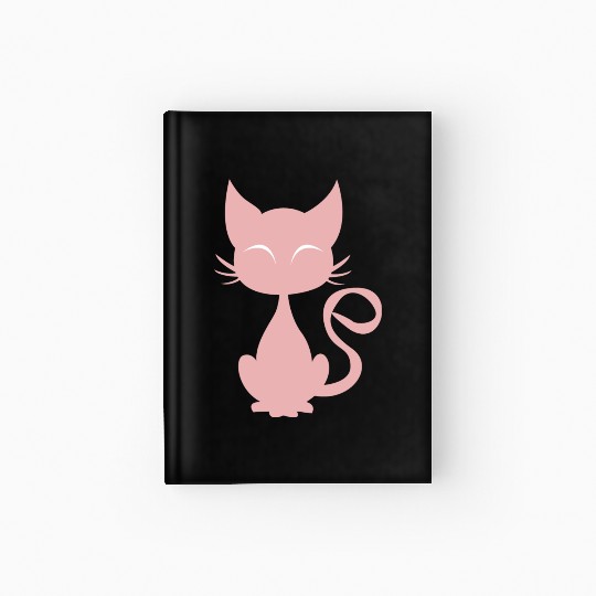Pink Cat Hardcover Journal