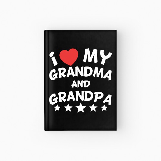 I Heart My Grandma And Grandpa Hardcover Journal