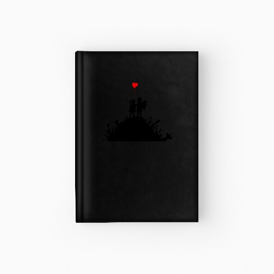 Banksy Graffiti Street Art War and Love Guns Heart Hardcover Journal