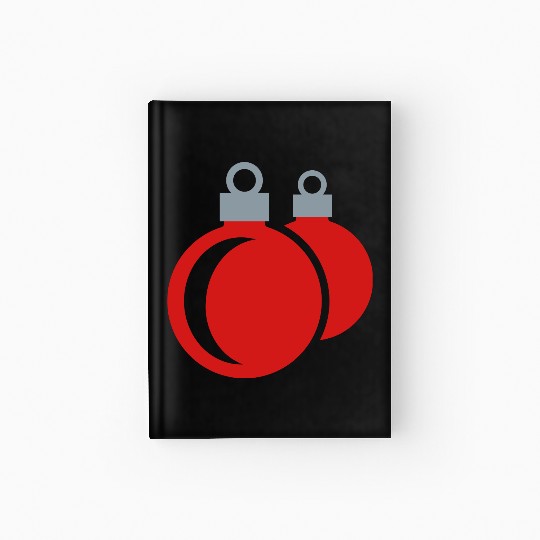 Christmas balls - xmas Hardcover Journal