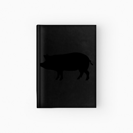 Little Pig Pork Peggy Icon Black 1c Hardcover Journal