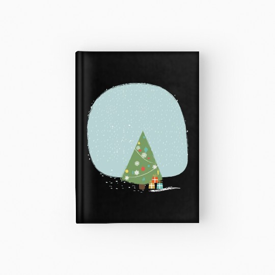 Snowflakes christmas tree Hardcover Journal