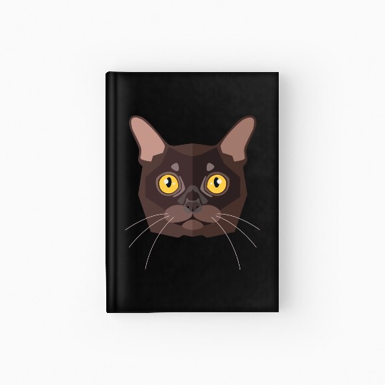 brown cat Hardcover Journal