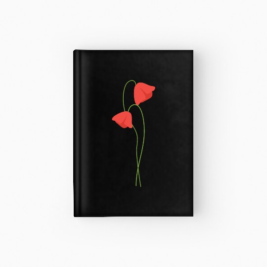 Poppy flower Hardcover Journal