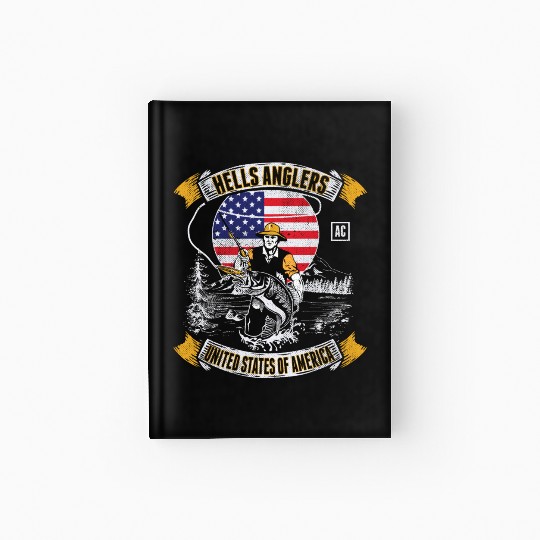 HELLS ANGLERS USA fishermen angler used look Hardcover Journal