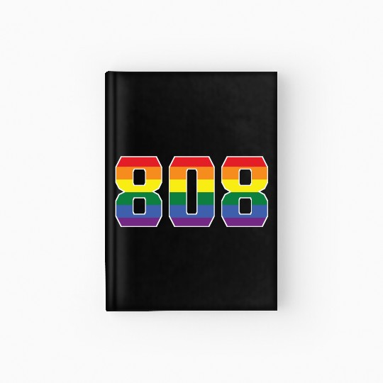 Gay Pride 808 Honolulu Area Code Hardcover Journal