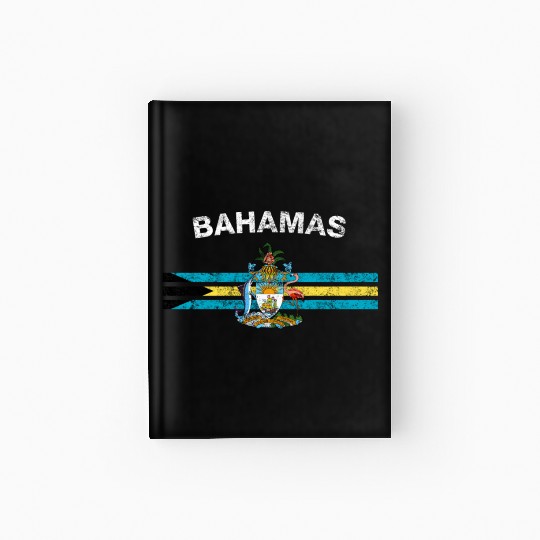 Bahamas Flag Hardcover Journal - Bahamas Emblem & Bahamas Flag